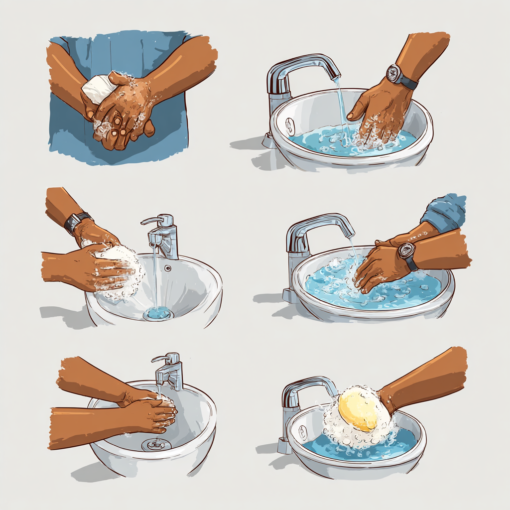 Proper handwashing technique step-by-step