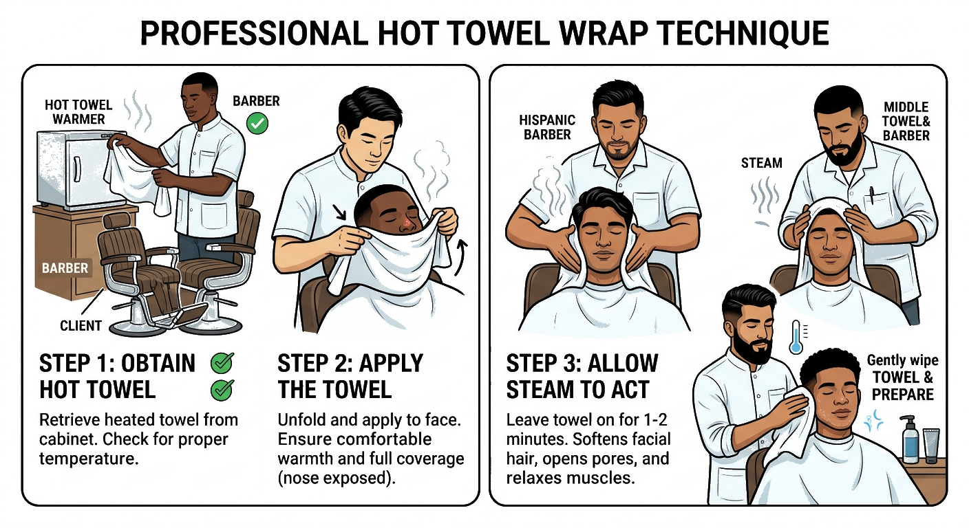 Hot towel technique