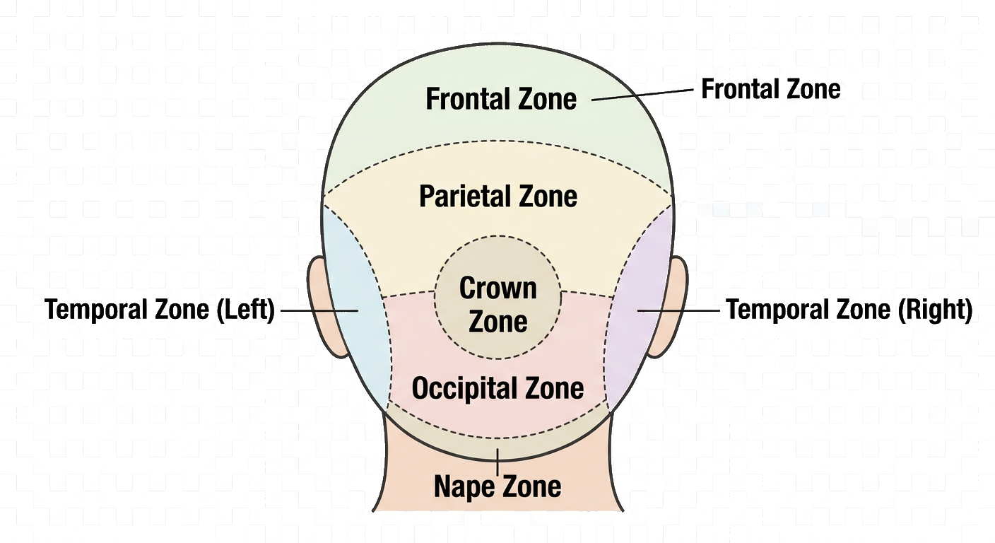 Scalp zones