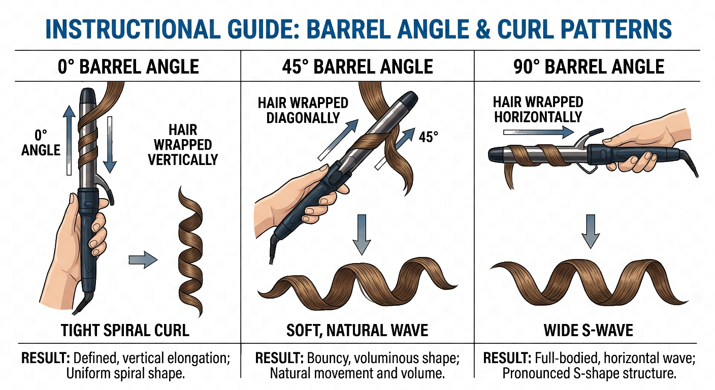 Curling iron angles