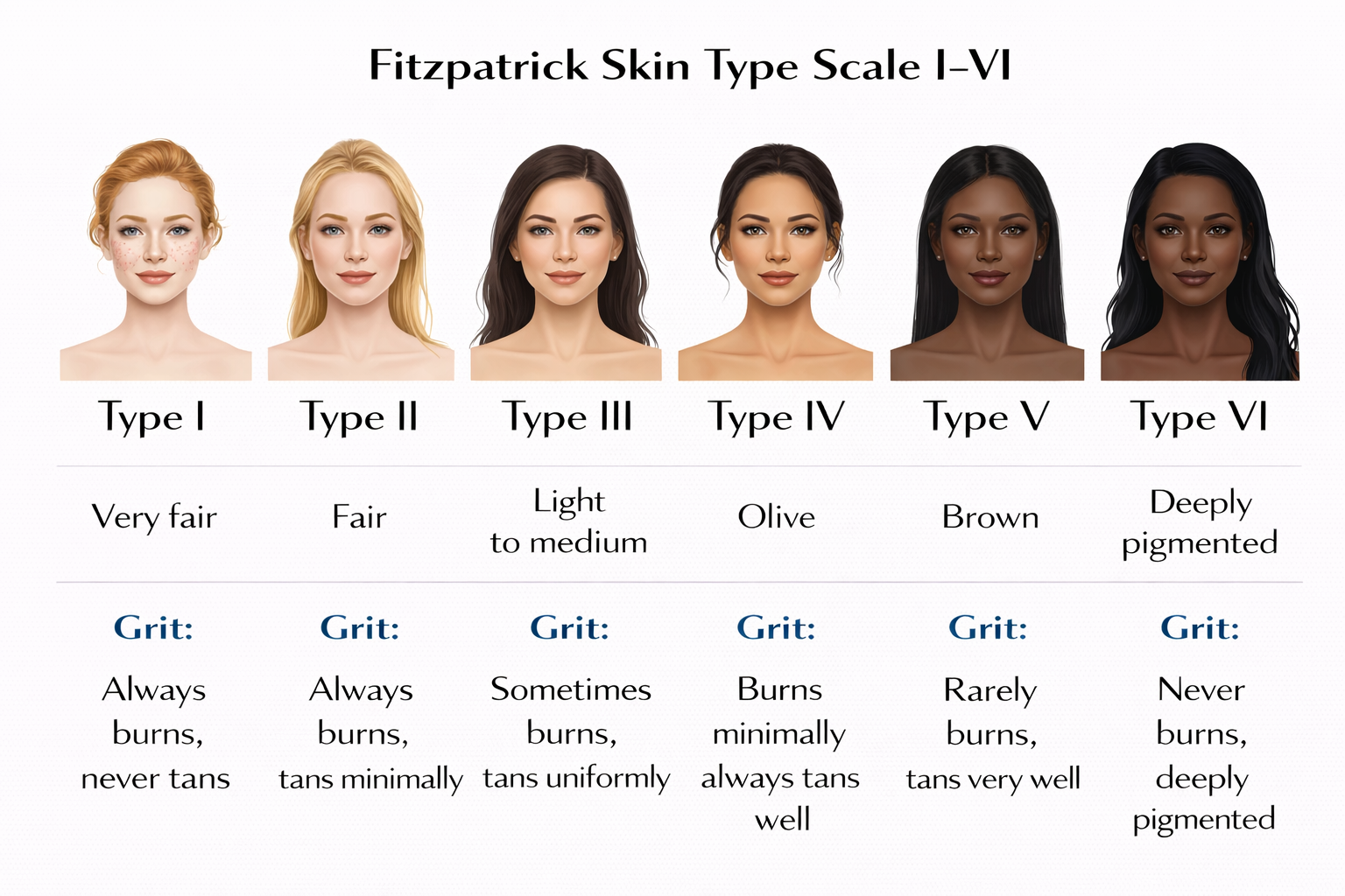 Fitzpatrick skin scale