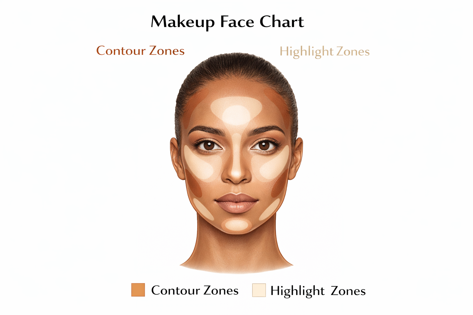 Makeup face chart