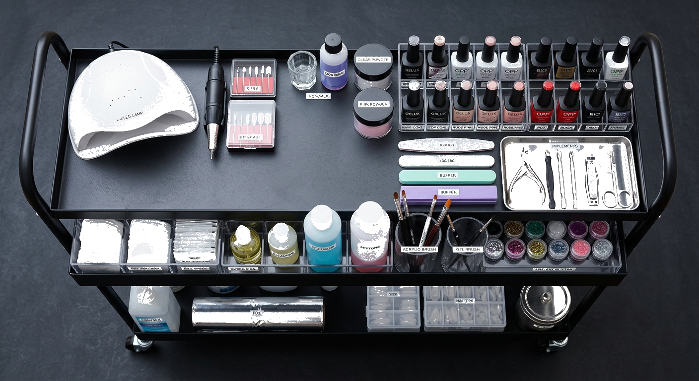 Nail cart setup